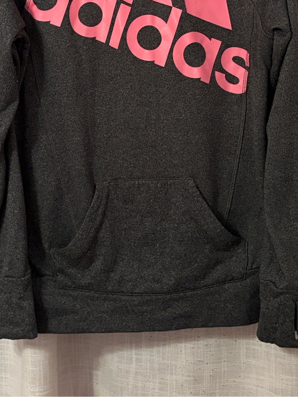 Adidas Gray & Pink On the Go Athletic Hoodie - Picture 10 of 12
